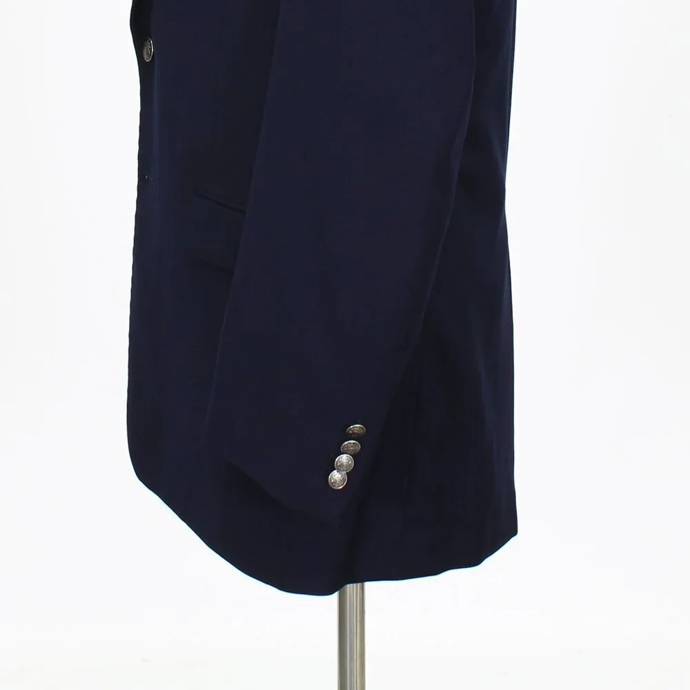 Michael Kors 42R Navy Solid 2-Button Sport Coat Blazer Jacket W035